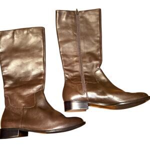 NWOT Elites Leather 11W Brown Women's Knee Length Riding Boot 11 W Wide New
